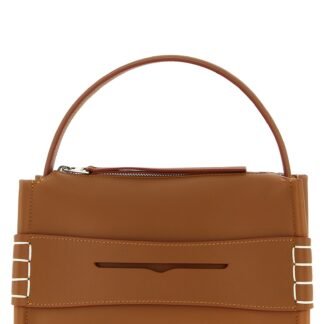 Brown Calfskin Shoulder Bag
