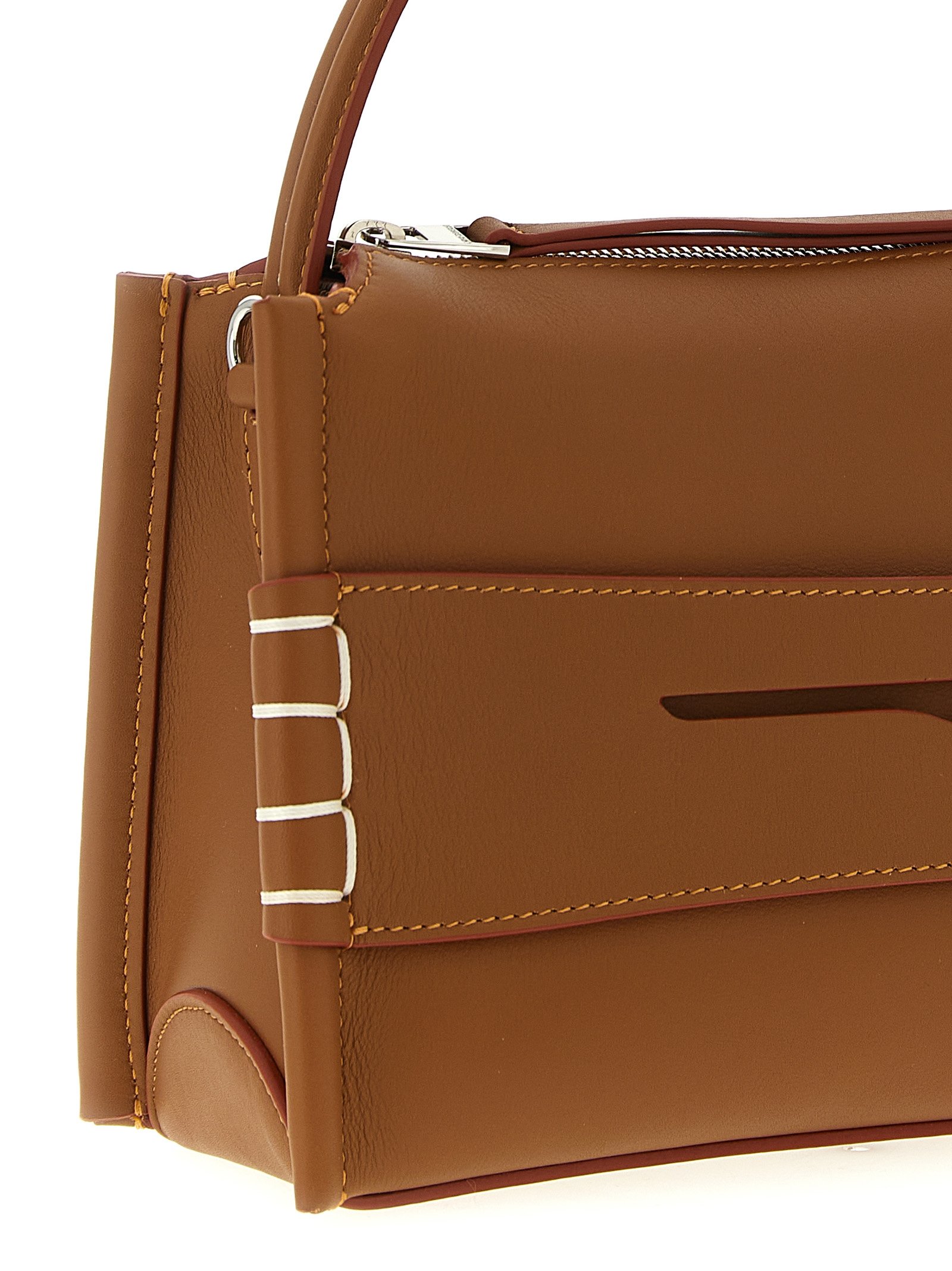 Brown Calfskin Shoulder Bag - Image 3