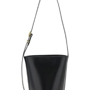 Black Calfskin Shoulder Bag
