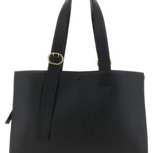 Black Calfskin Tote Bag