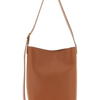 Brown Calfskin Shoulder Bag