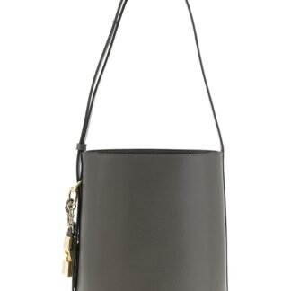 Gray Calfskin Shoulder Bag