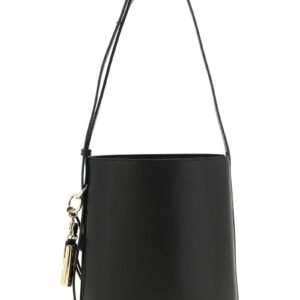 Black Calfskin Shoulder Bag