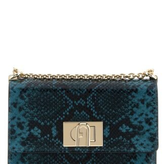 Blue Goatskin Crossbody Bag