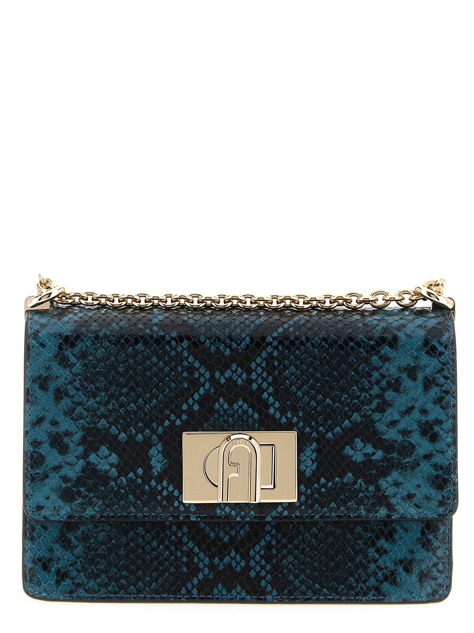 Blue Goatskin Crossbody Bag