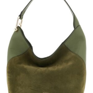 Bicolor Calfskin Shoulder Bag