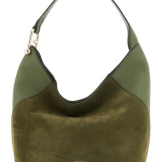 Bicolor Calfskin Shoulder Bag