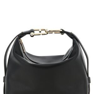 Black Calfskin Shoulder Bag