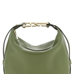 Bicolor Calfskin Shoulder Bag