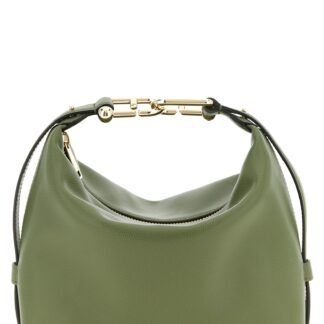 Bicolor Calfskin Shoulder Bag