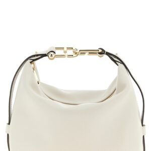 White Calfskin Shoulder Bag