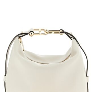White Calfskin Shoulder Bag