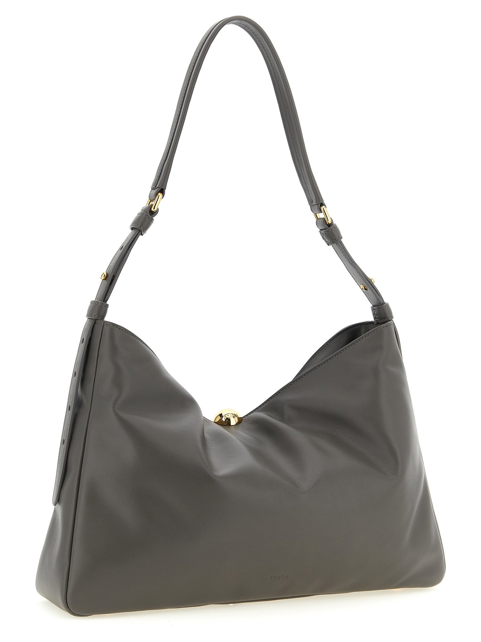 Gray Calfskin Shoulder Bag - Image 2