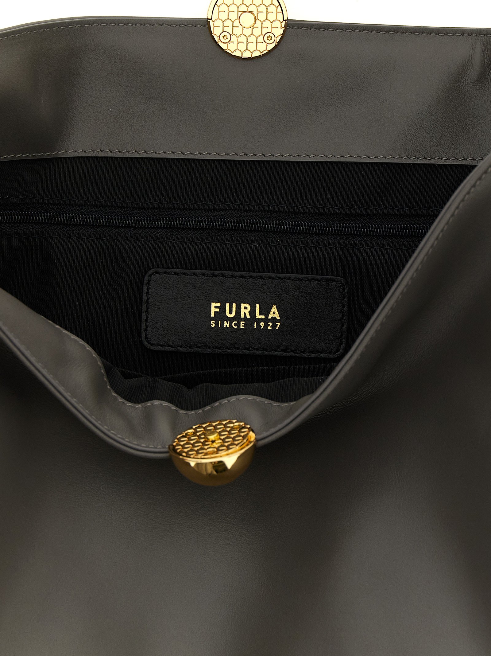 Gray Calfskin Shoulder Bag - Image 4