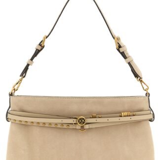 Beige Cowhide Shoulder Bag