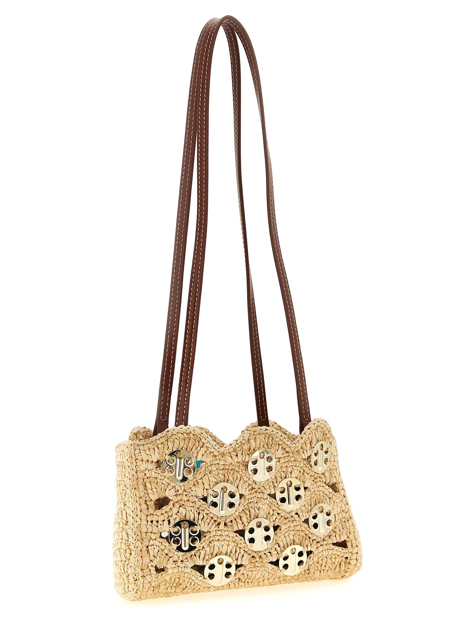 Beige Ramie Shoulder Bag - Image 2
