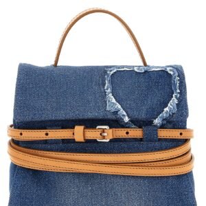 Blue Cotton Handbag