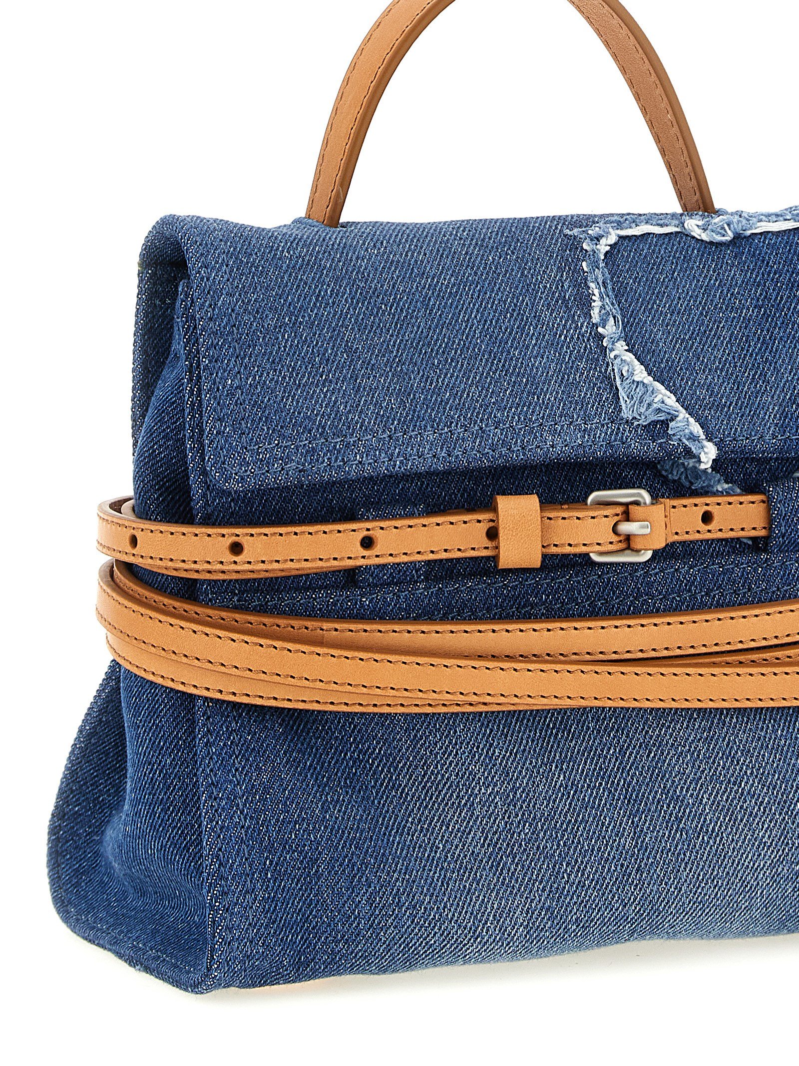 Blue Cotton Handbag - Image 3