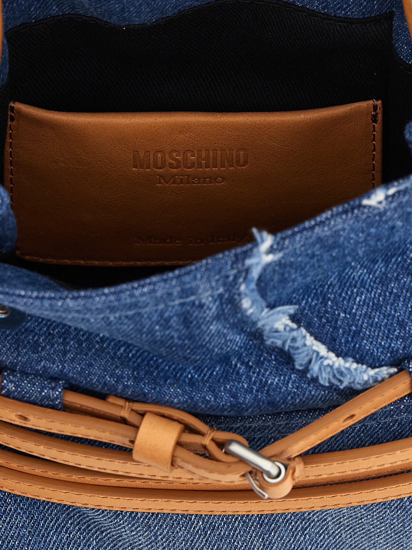 Blue Cotton Handbag - Image 4