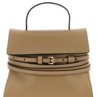 Beige Napa Leather / Calf Bos Taurus Handbag