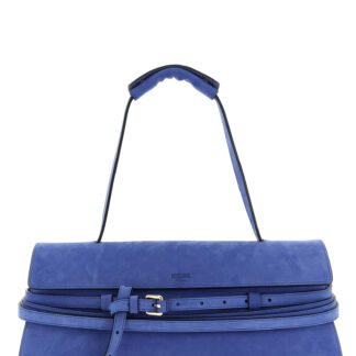 Blue Calfskin Shoulder Bag