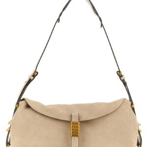 Beige Cowhide Shoulder Bag
