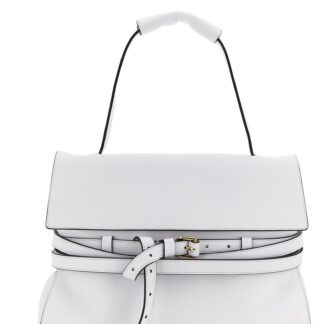 White Napa Leather / Calf Bos Taurus Shoulder Bag