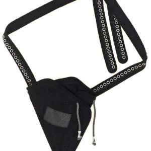 Black Cotton Crossbody Bag