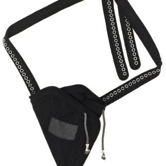 Black Cotton Crossbody Bag