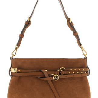 Brown Lamb Leather Shoulder Bag