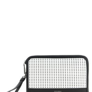 Bicolor Calfskin Clutch Bag