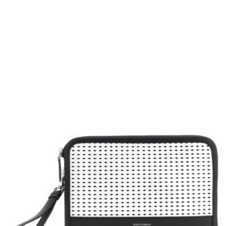 Bicolor Calfskin Clutch Bag