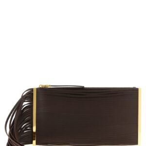 Brown Leather Clutch Bag