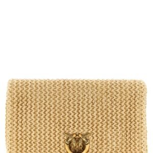 Beige Polypropylene Clutch Bag