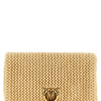 Beige Polypropylene Clutch Bag