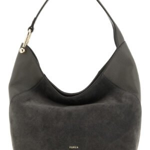 Gray Calfskin Shoulder Bag