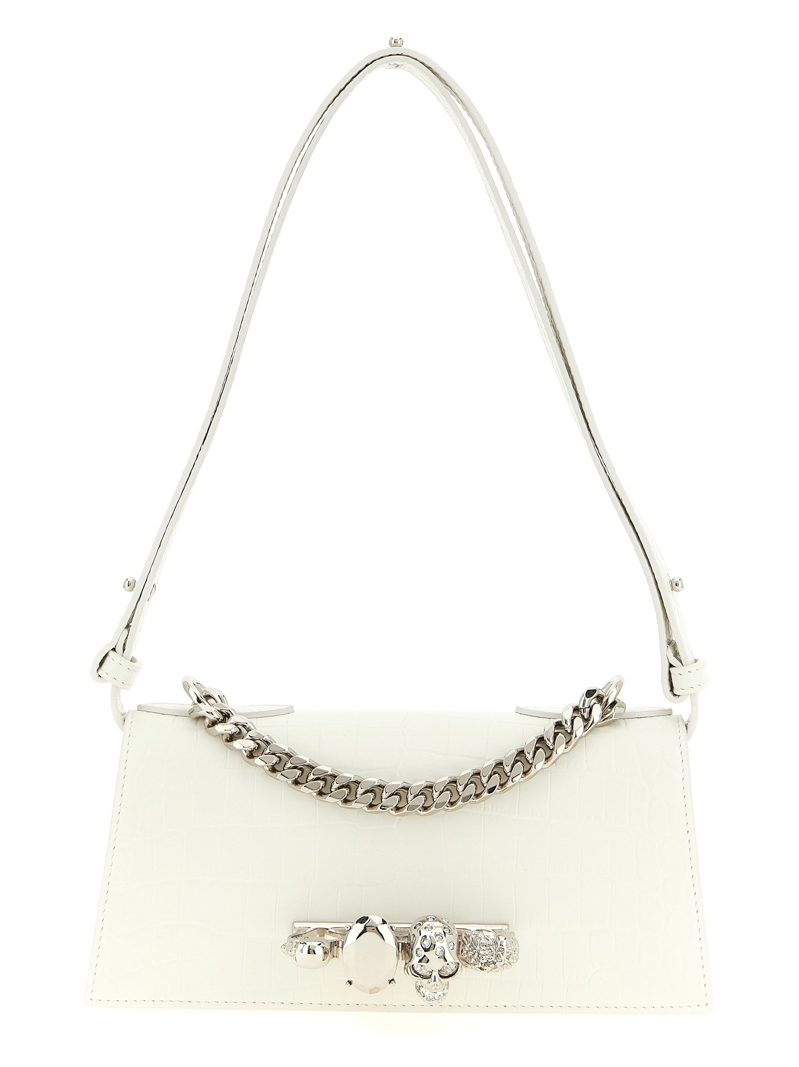 White Calfskin Shoulder Bag