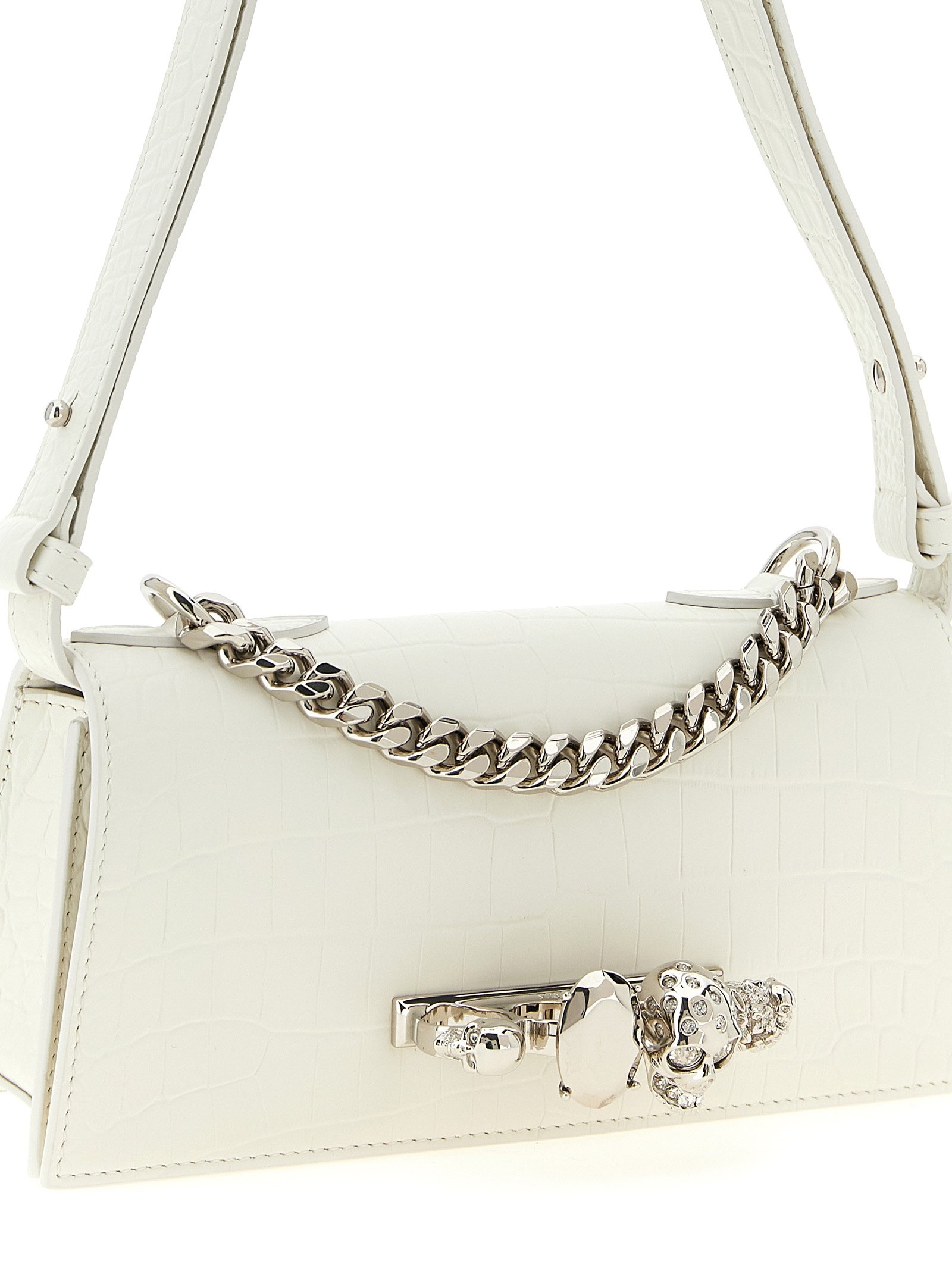 White Calfskin Shoulder Bag - Image 3