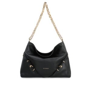 Black Calfskin Shoulder Bag