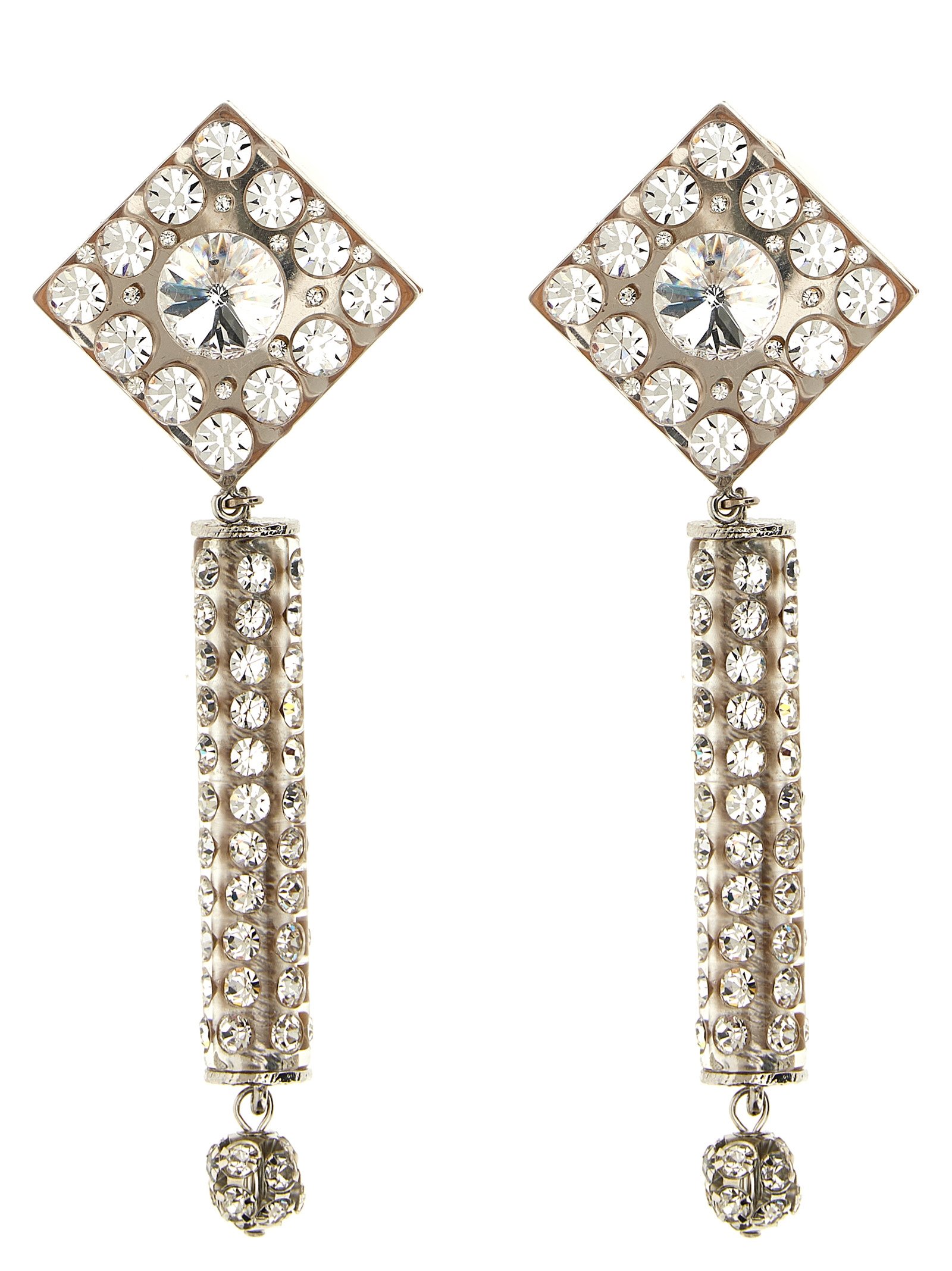 Silver Plastic Earrings