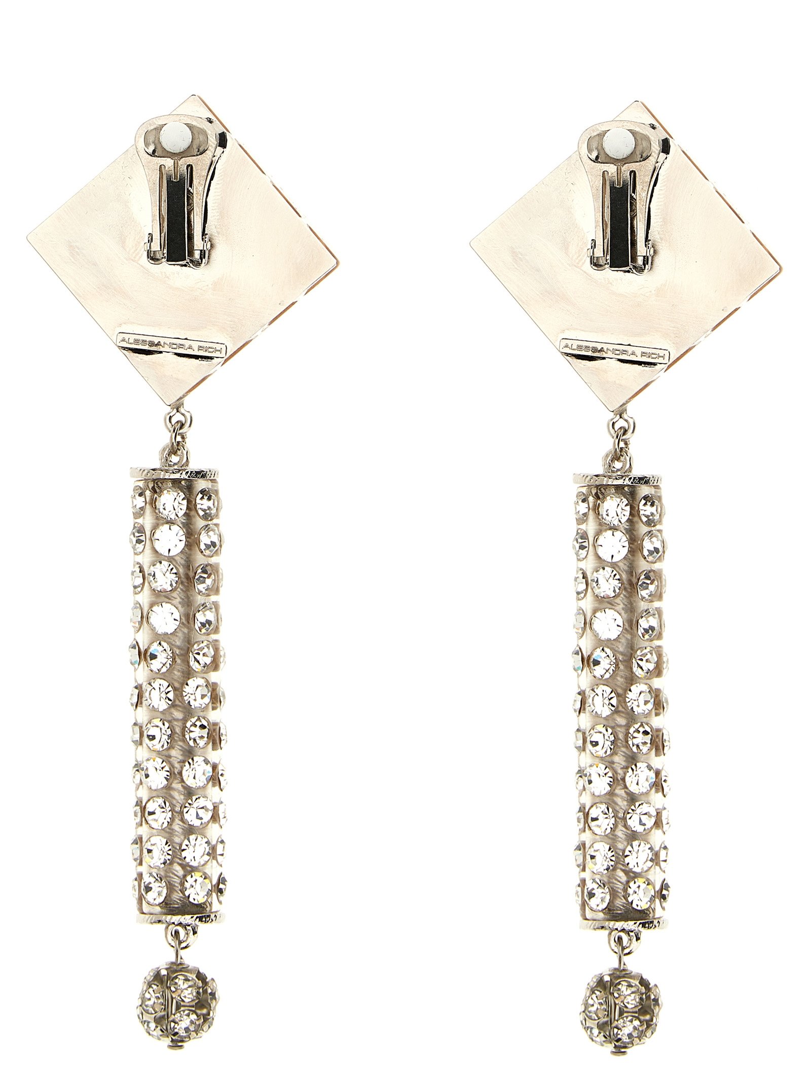 Silver Plastic Earrings - Image 2