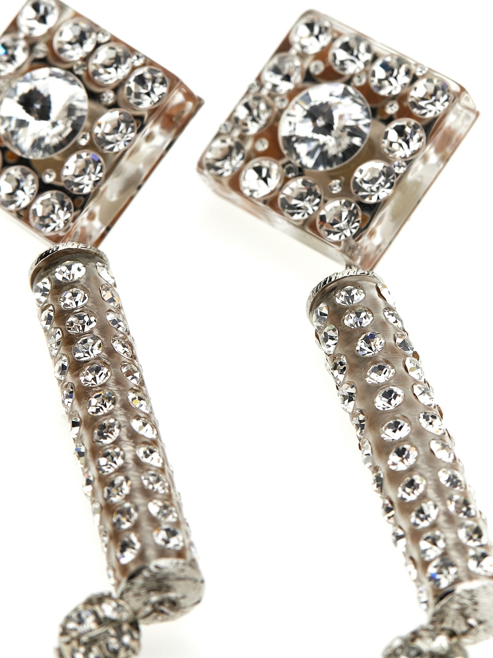 Silver Plastic Earrings - Image 3