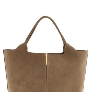 Beige Calfskin Tote Bag