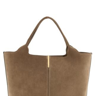 Beige Calfskin Tote Bag