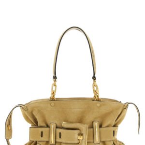 Beige Calfskin Shoulder Bag