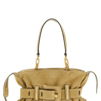Beige Calfskin Shoulder Bag