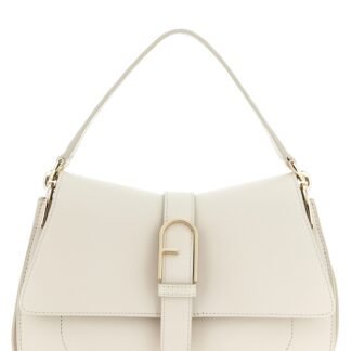Beige Calfskin Shoulder Bag