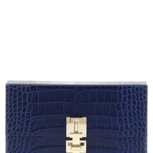 Blue Calfskin Clutch Bag