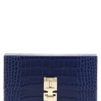 Blue Calfskin Clutch Bag