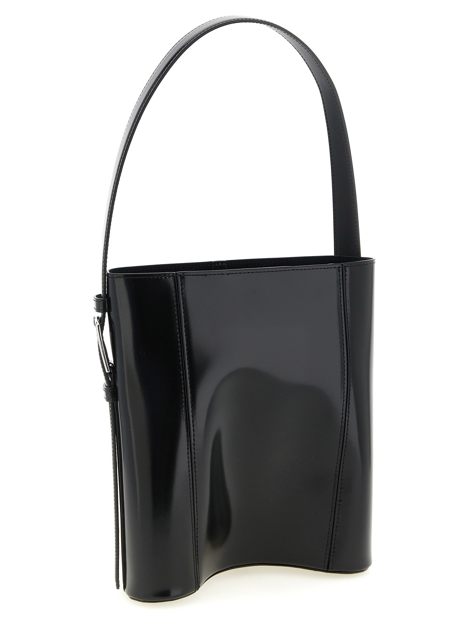 Black Cowhide Shoulder Bag - Image 2